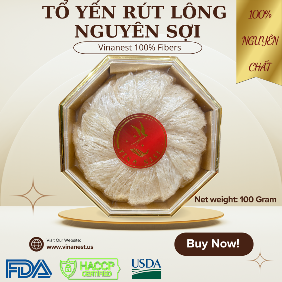Tổ Yến Rút Lông Sợi (Vinanest 100% Fibers)