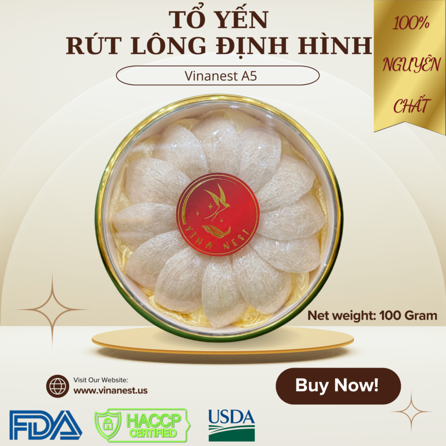 Tổ Yến Rút Lông Định Hình (Vinanest A5)